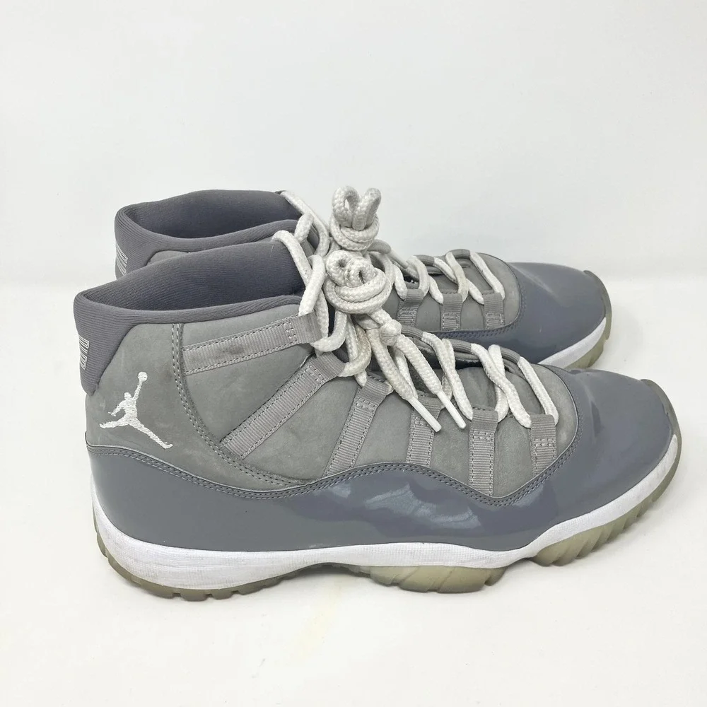 Jordan 11 Retro Cool Grey Shoes Mens Size 10 Gray Basketball Sneakers CT8012-005